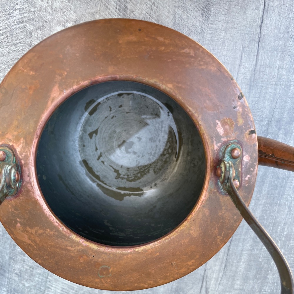 Vintage Douro B&M Copper Tea Kettle Made in Portugal Wood Handle Rustic Decor - Picture 3 of 8